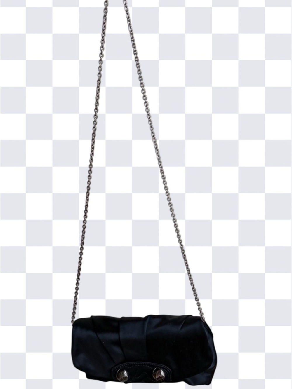 Henri Bendel Knot Mi Satin Clutch Shoulder Bag Black NWOT Henri Bendel - Picture 8 of 17